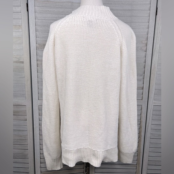 CHAPS Woven Mock Neck Sweater Ivory-XXL - Picture 2 of 2